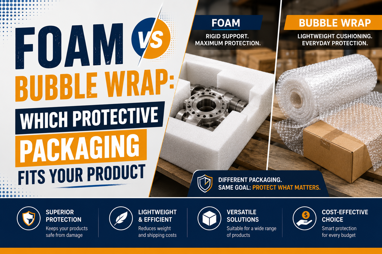 Foam vs Bubble Wrap: Which Protective Packaging Fits Your Product